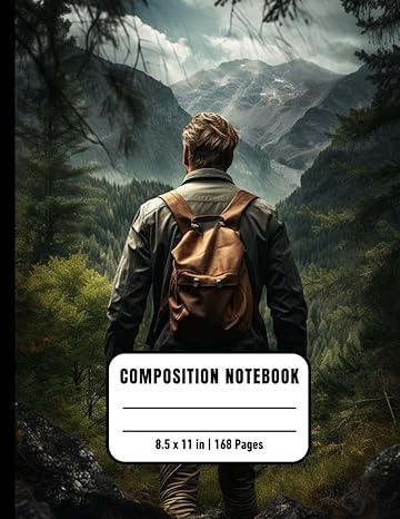 Hiking Man Composition Notebook For Inmates: Blank Sketch Book For Men And Women In Jail, Colorful Unrulled Black Journal For Journaling Note Taking, 8,5x11, 168 Pages, Gift For Hiking Lovers - TX Corrections Bookstore