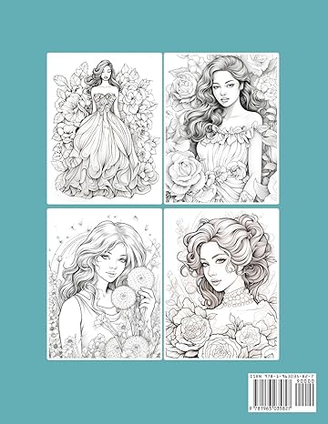 Floral woman coloring book for inmates Paperback - TX Corrections Bookstore