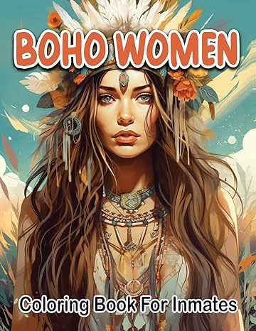 Boho woman coloring book for inmates Paperback - TX Corrections Bookstore